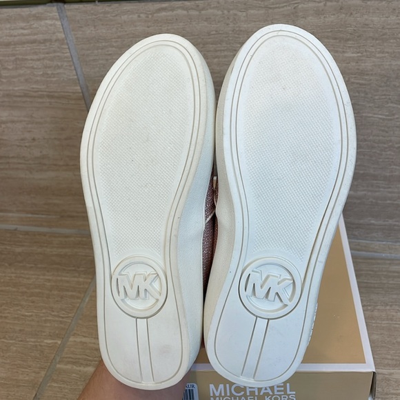 MICHAEL KORS NIB Girls Size 1 Pink Slip On Sneakers “Jem Rachel” Glitter - Picture 16 of 16